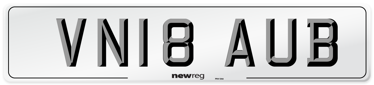 VN18 AUB Number Plate from New Reg